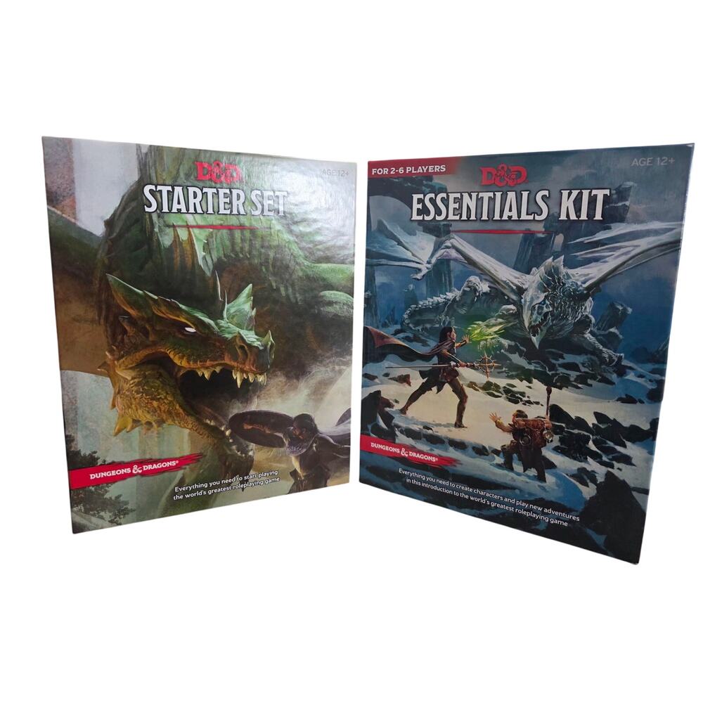 Dungeons and Dragons 5th Edition Starter Set and Essentials Kit 2 Piece Set